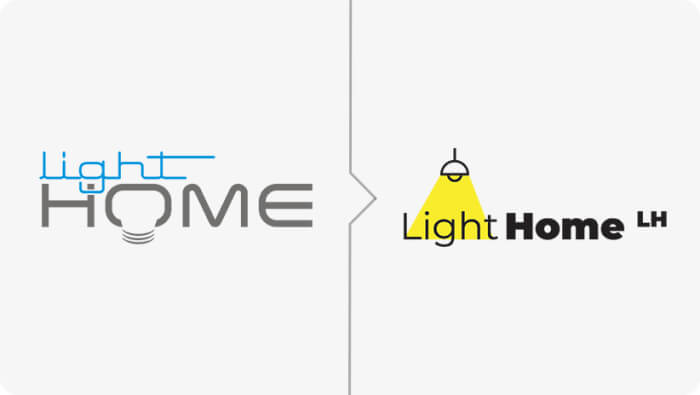 Porównanie logo marki Light Home